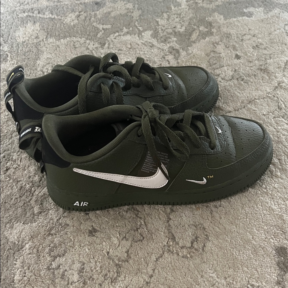 Nike Olive Green Sneakers with White Accents